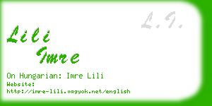 lili imre business card